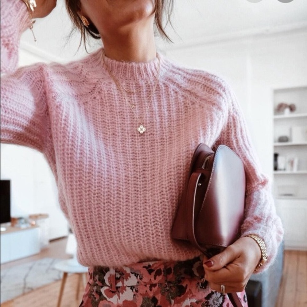 Sezane Pull Dwee in Blush, size S, NWT